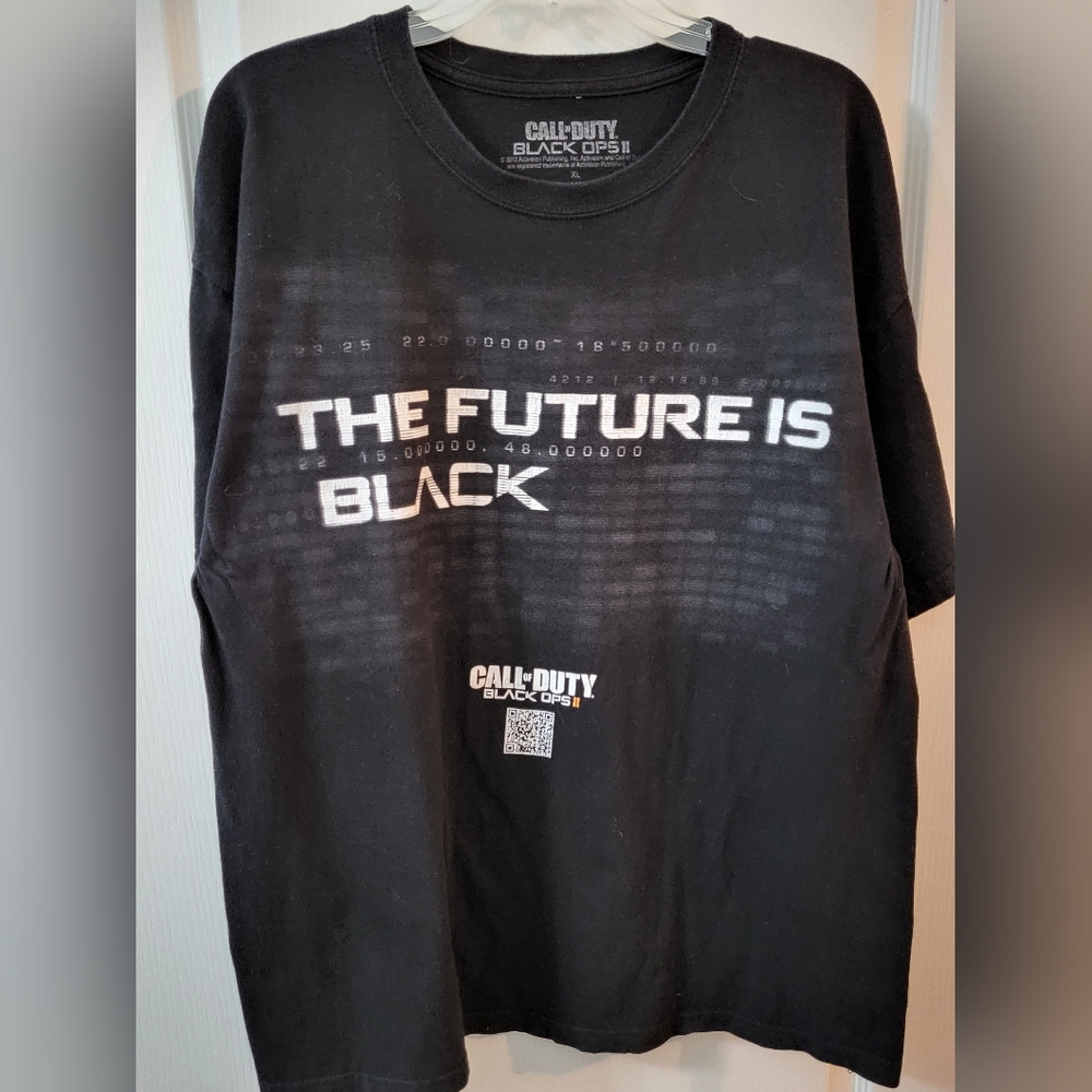 CoD Black Ops II Shirt XL Black 2012 Employee Promo Future Is Black Launch Code